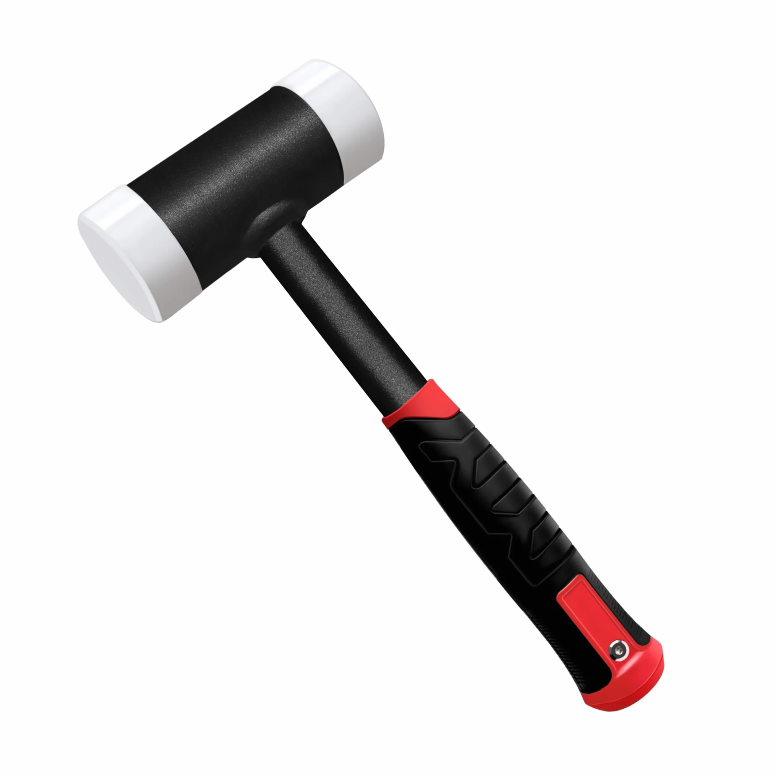 C&T Marteau anti-retour, marteau de protection, maillet souple, diamètre 50 mm, manche en tube d'acier, tête en nylon interchangeable pour l'entretien et le montage