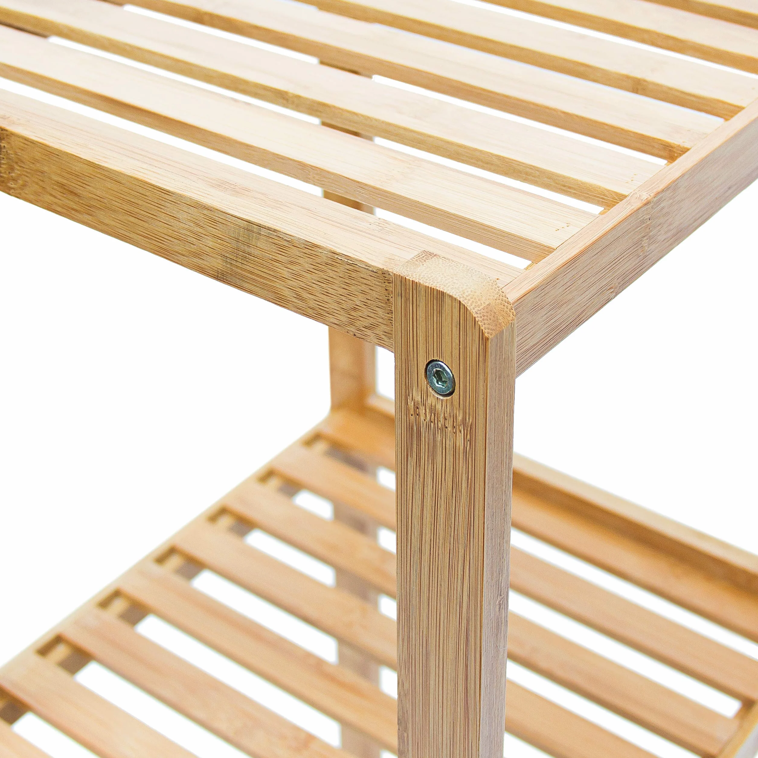 Relaxdays 10013497 Étagère en Bambou pour Salle de Bain 4 Niveaux 33 x 33 x 110 cm