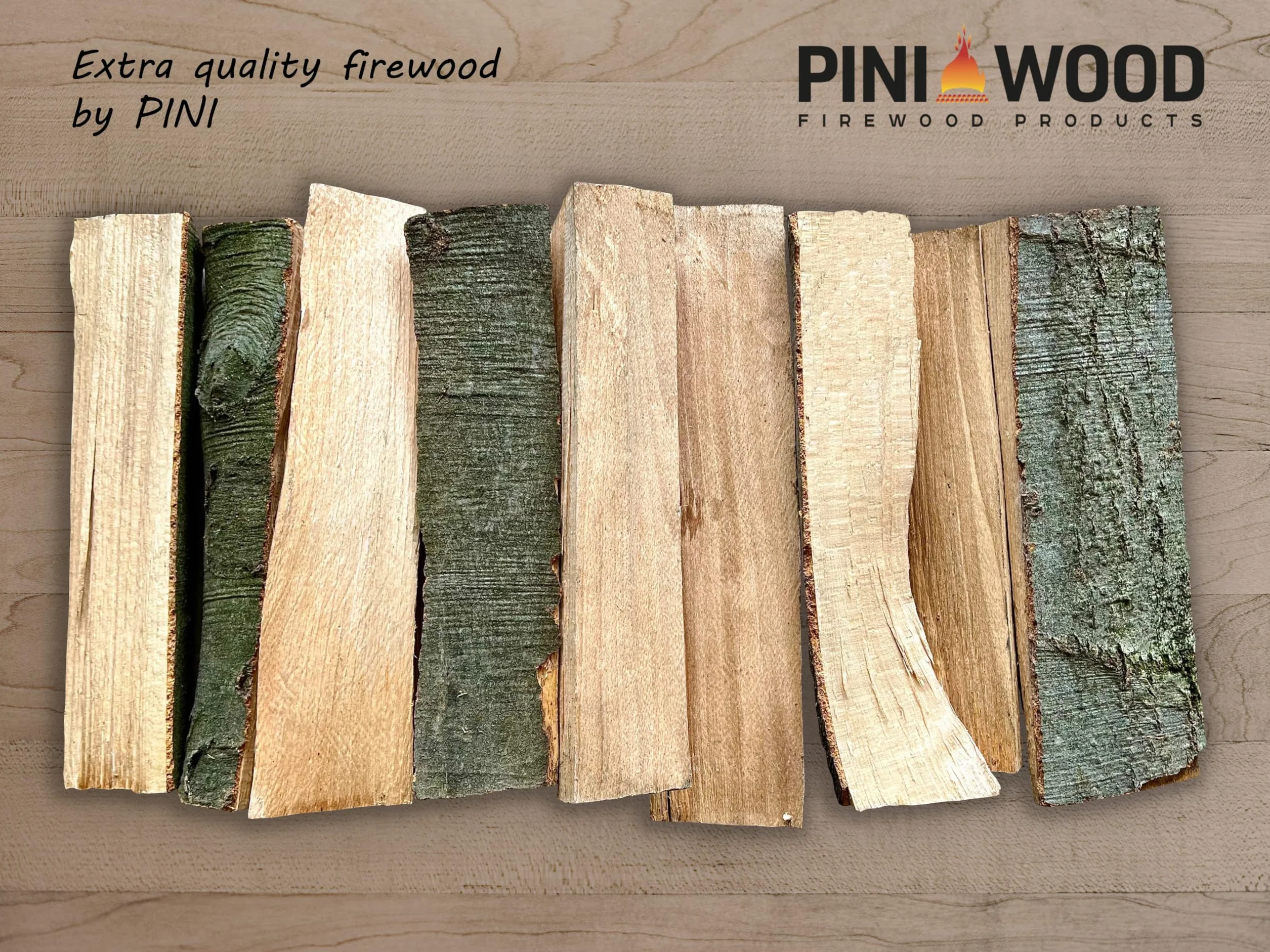 PINI Bois de chauffage en hêtre, prêt à l'emploi, 20 kg, environ 25 cm, pour cheminée, barbecue, brasero, four à pizza, fumoir.