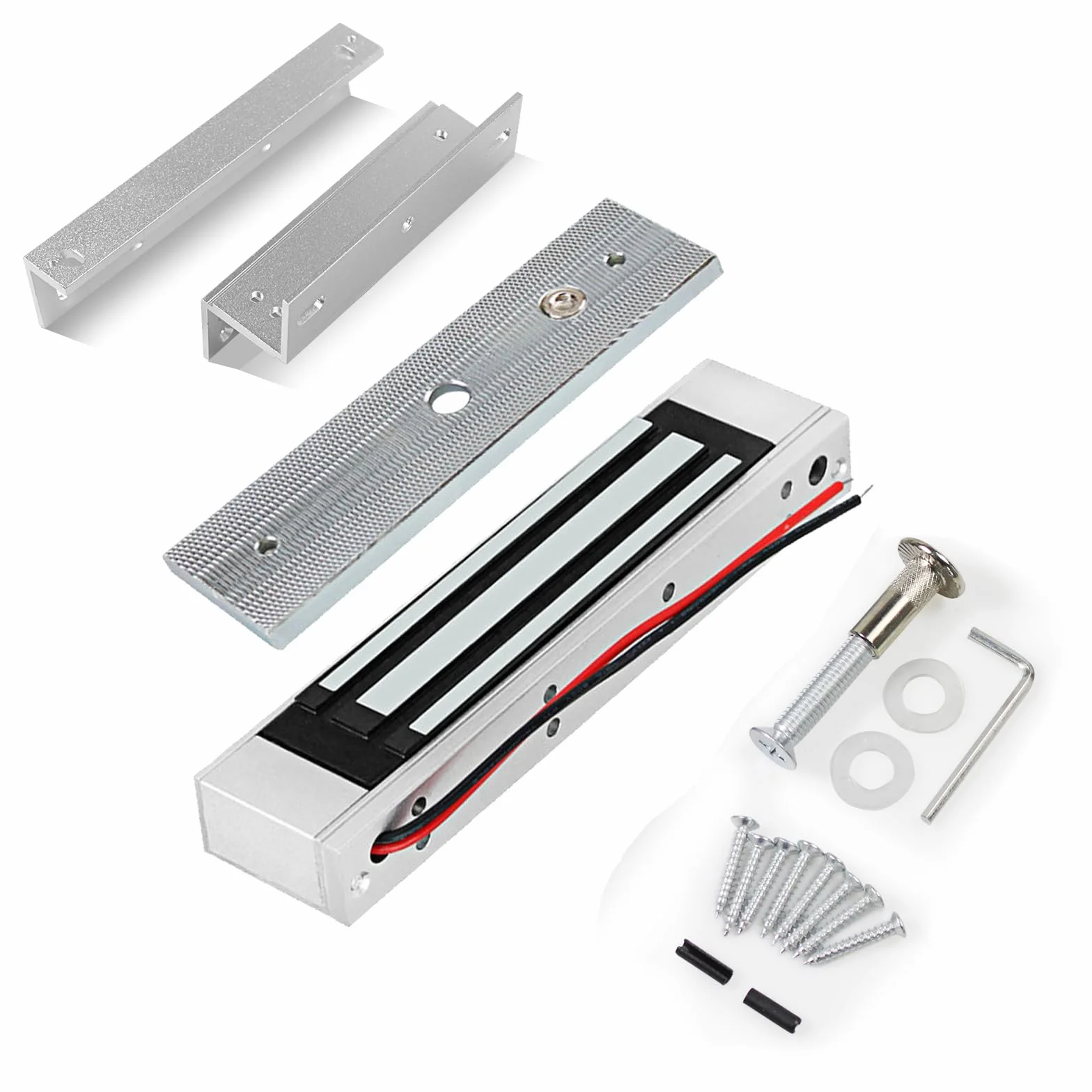 Serrure magnétique électromagnétique Porte Simple 180KG (350LB) avec Support ZL DC12V sécurité intégrée NC rétention de Serrure électrique pour systèmes de contrôle d'accès