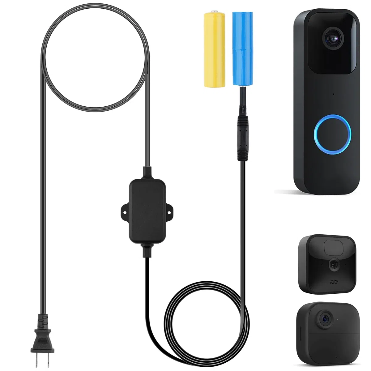 UYODM Câble de charge adaptateur d'alimentation de 6 m conçu pour la sonnette vidéo Blink (remplace la batterie), Blink Outdoor 4 (4e génération) et XT3, transformateur de sonnette avec câble