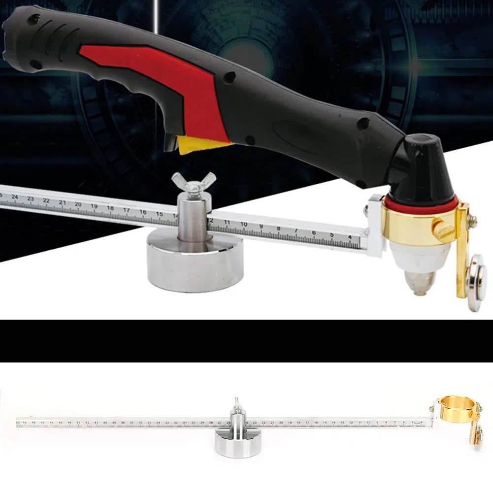 Roue de guidage circulaire pour torche plasma P80, boussole de coupe réglable diamètre 10-100cm, guide à rouleau magnétique avec règle, accessoire de coupe industrielle