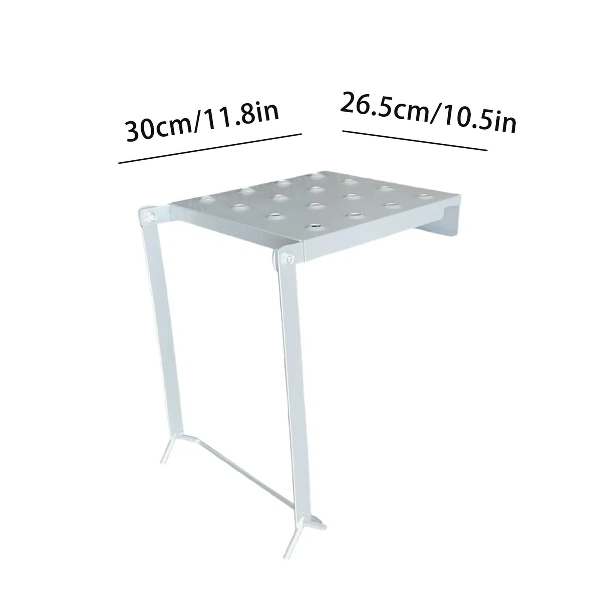 Plateforme de Travail Escabeau en Métal - Plateforme Escabeau 30 cm, Escabeaux Pliables | Plateformes Escabeaus Antidérapante, Charge Max 150 kg | Idéal pour Peintres, Électriciens, Mécaniciens