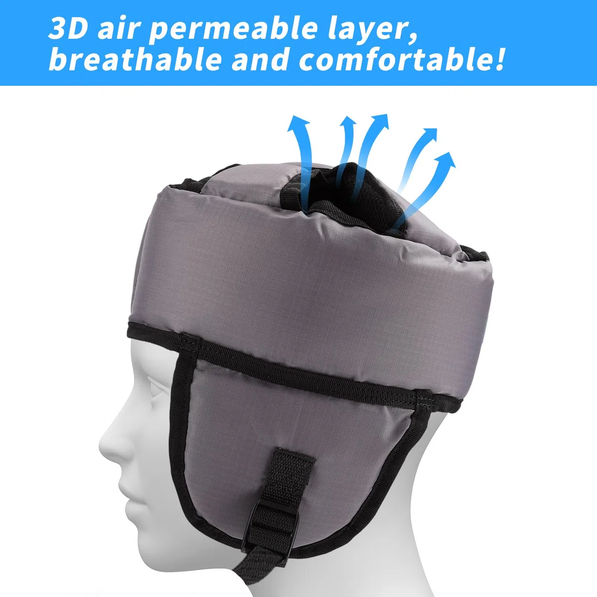 Casque de Protection pour Personnes Personnes Âgées Chapeau Santé Protection Casquette réglable Anti Choc Respirant Cap Prévention des Chutes