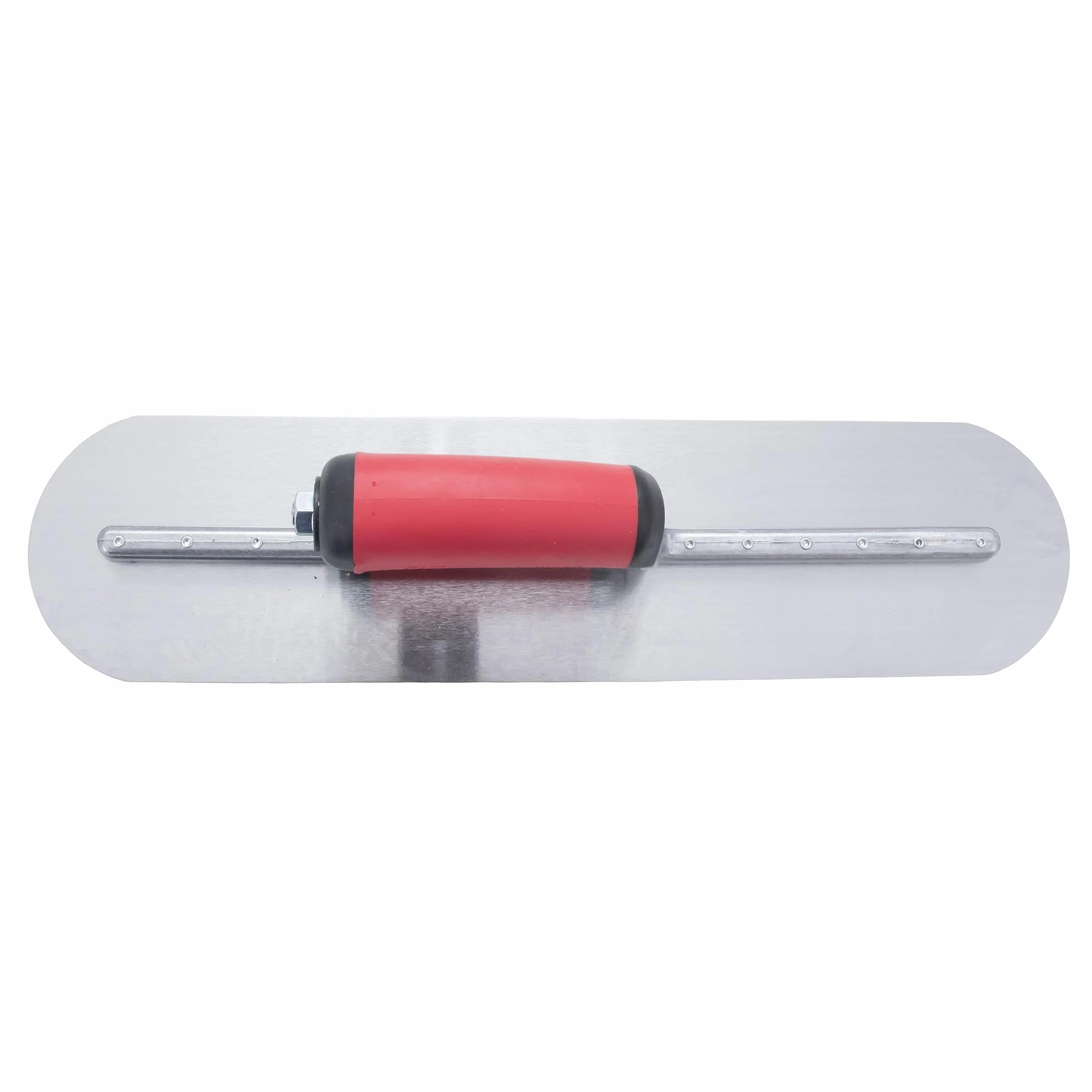 Truelle de lissage entièrement arrondie de Marshalltown avec poignée en acier à prise souple, outil pour les plâtriers, dimensions de la truelle : 457x102 mm