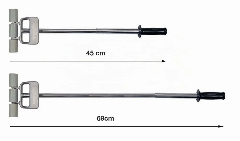 Rouleau de pression télescopique - Avec poignée en acier - 190 mm