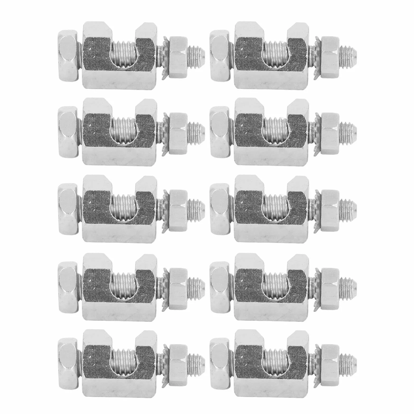 Lot de 10 Serre-câbles de contre la Foudre, Clip de Mise à la Terre pour Module PV – Clip de Fil de de Mise à la Terre en Cuivre – Facile à Installer –