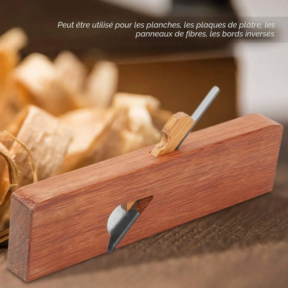 Rabot de travail du bois, rabot à main, rabot en bois, outil de menuisier en bois pour la finition de la du bois, la coupe