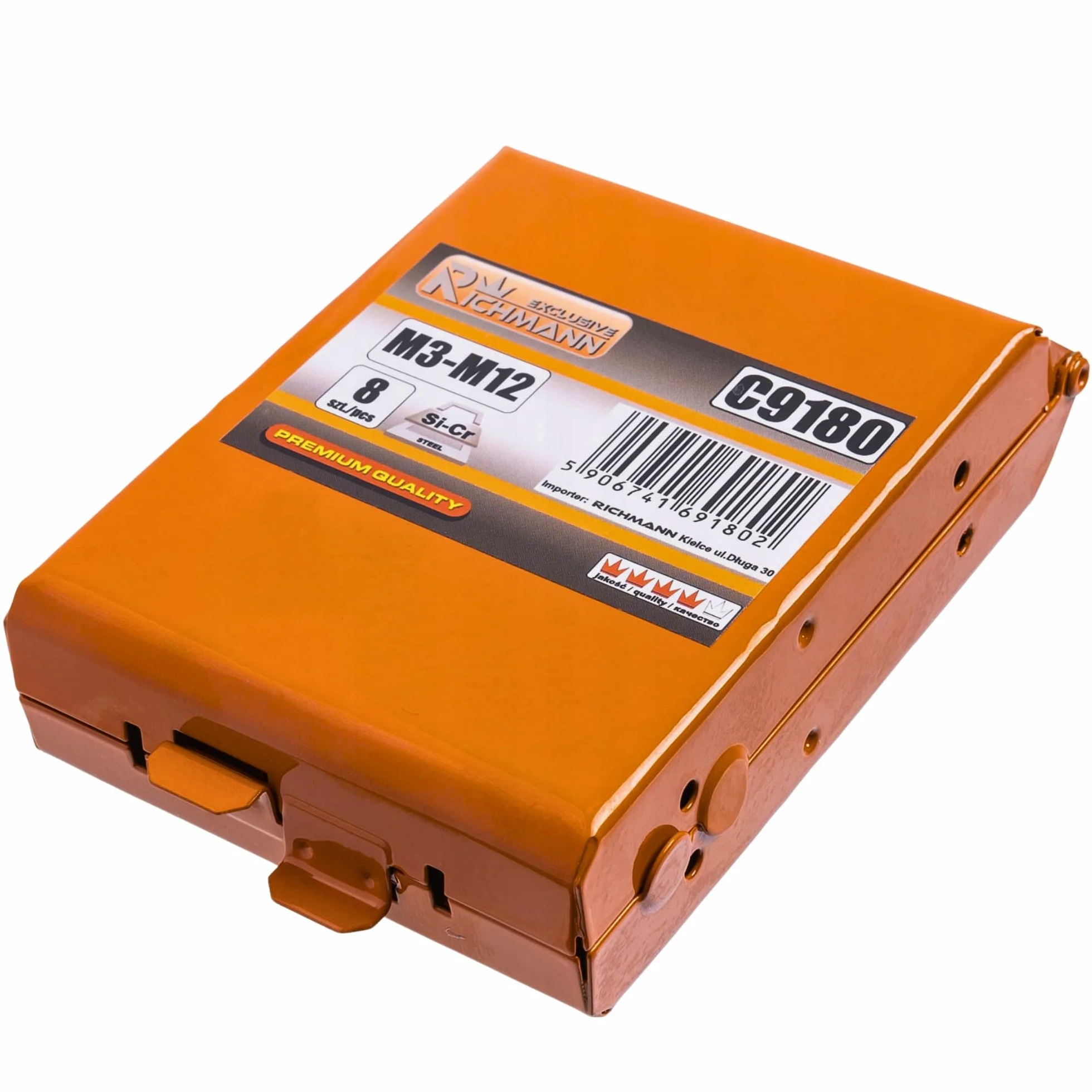Lot de 8 tarauds DIN223 - Filetage M3-M12