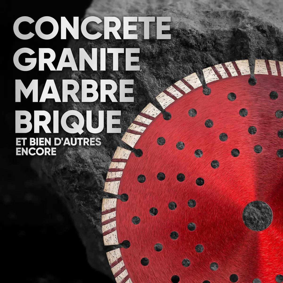 Lot de 2 disques à tronçonner diamantés - Turbo - Pour béton, béton cellulaire et pierre - Segment de 10 mm
