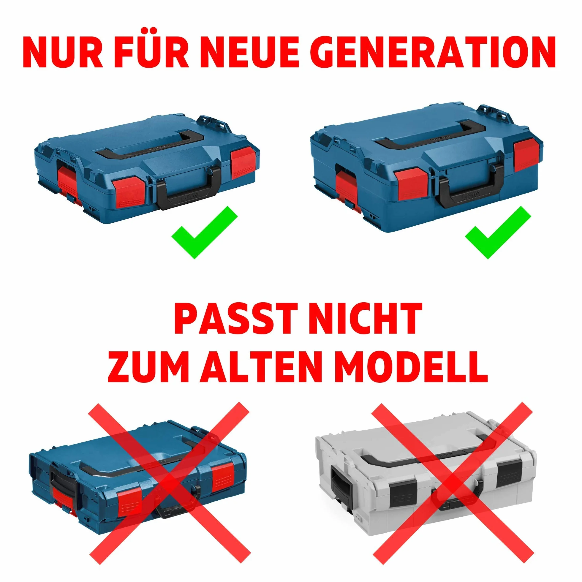 Bosch Sortimo L Boxx Semelles Lot de 2 L Boxx Deckeneinlage Seulement pour Neuf BOSCH SORTIMO L-BOXX G4 & LB4 Pratique Insert en tant que Deckenpolster