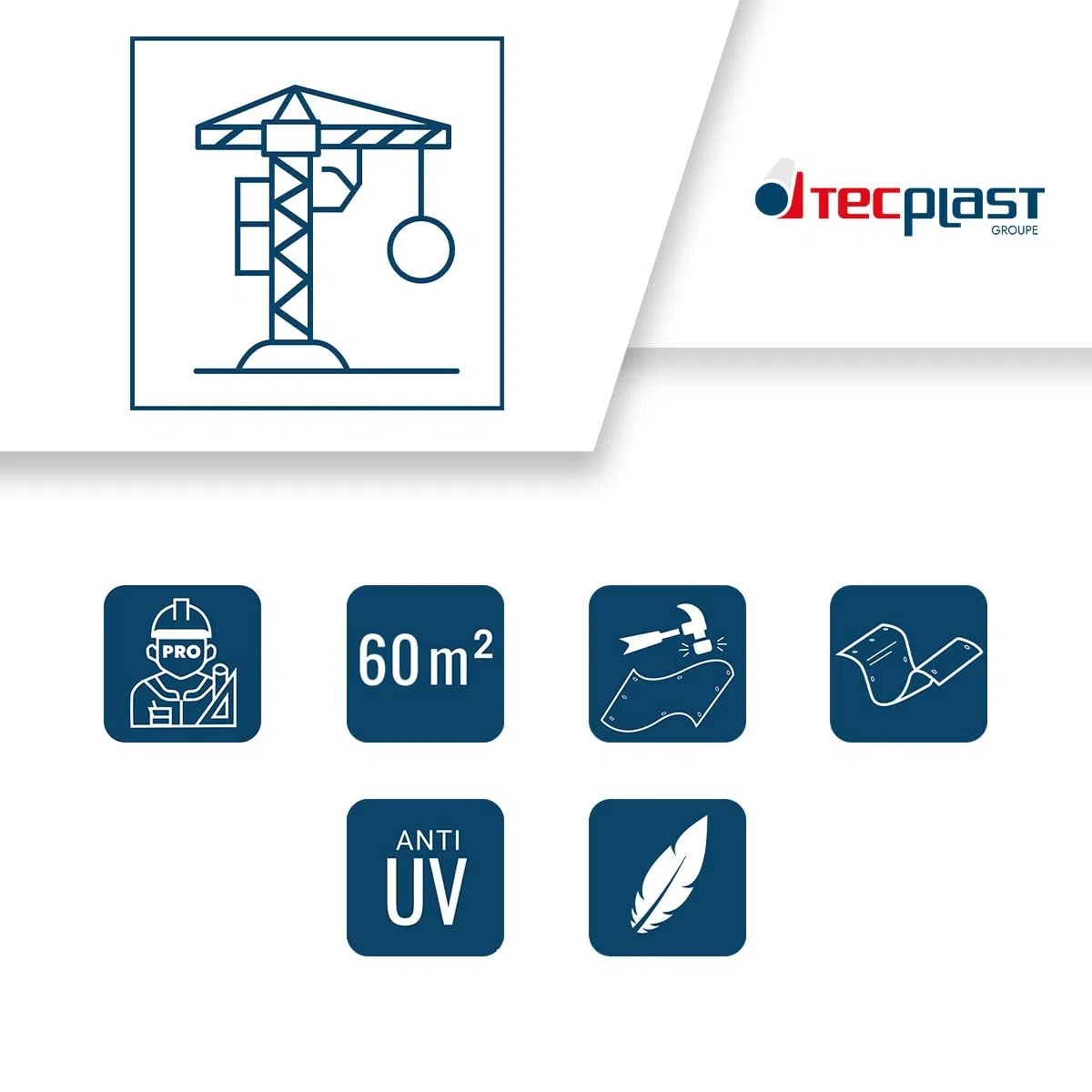 TECPLAST Filet d'échafaudage Vert 3,07x20 m 50EC - Qualité PRO - Filet de protection d'échafaudage pour chantier - Pare-gravats
