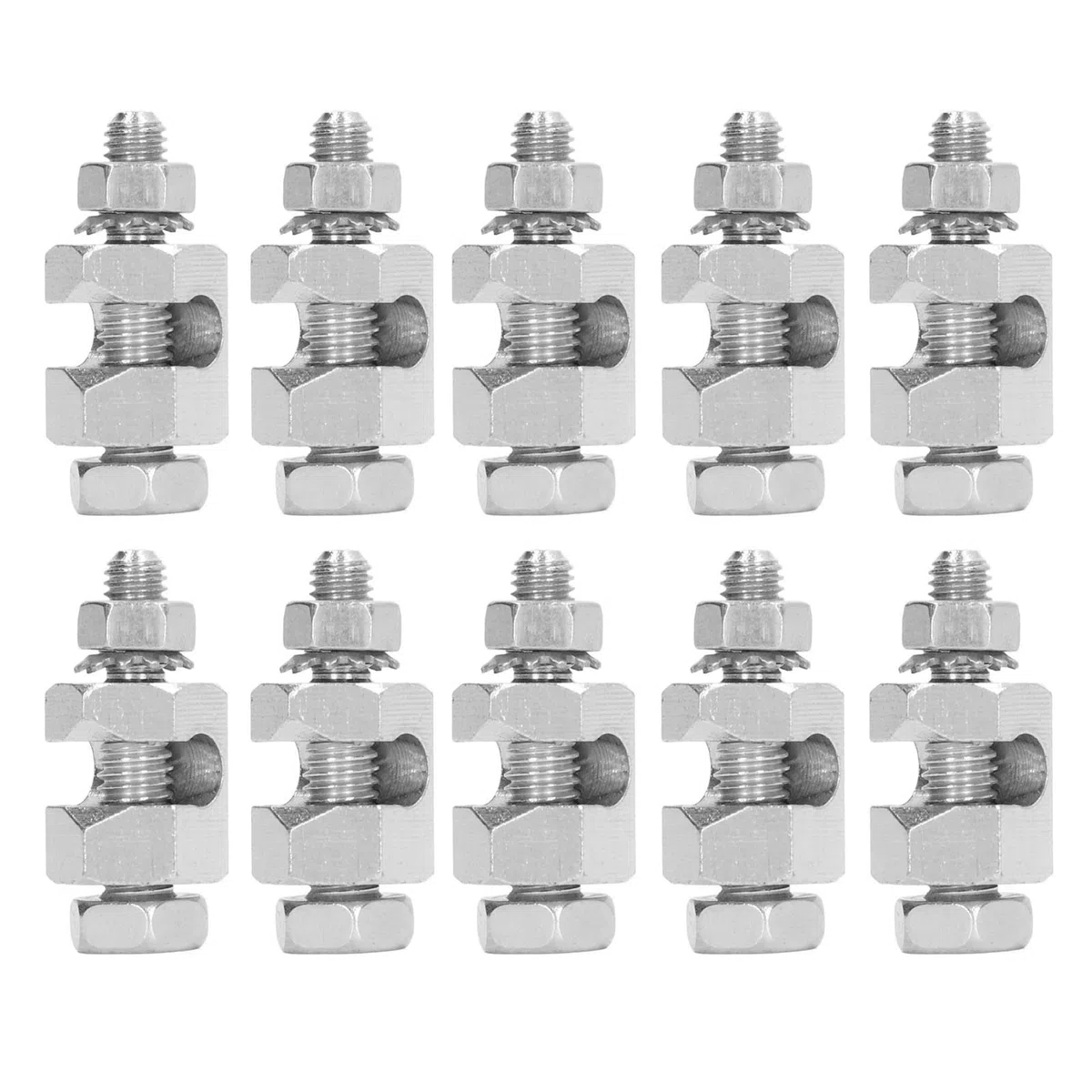 Lot de 10 Serre-câbles de contre la Foudre, Clip de Mise à la Terre pour Module PV – Clip de Fil de de Mise à la Terre en Cuivre – Facile à Installer –