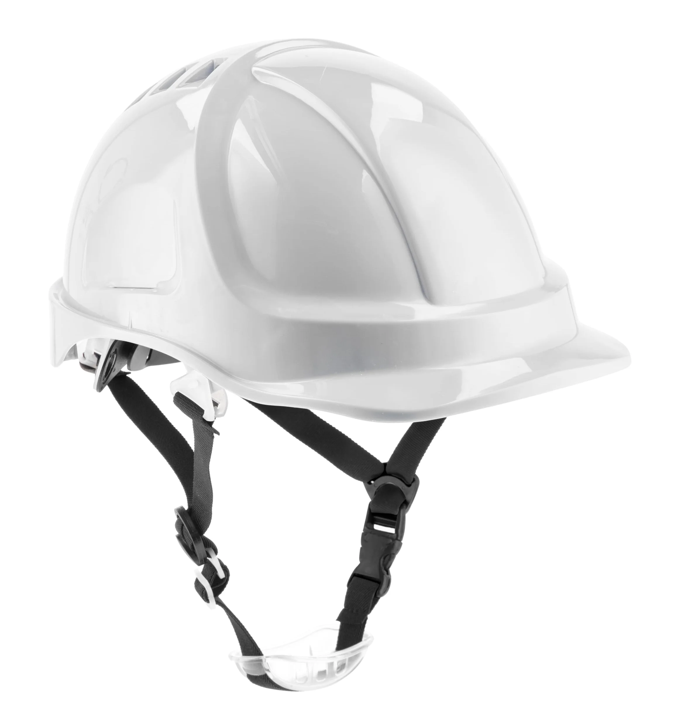 HÖGERT TECHNIK Casque de protection, casque de chantier en ABS, EN 397, système à cliquet, ventilation, mentonnière, casque de travail pour chantier et industrie, casque de sécurité réglable