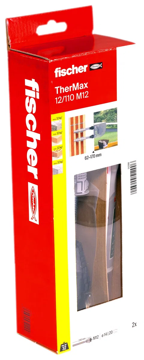 fischer - Montage à distance TherMax 12/110 M12 / Sachet de 2