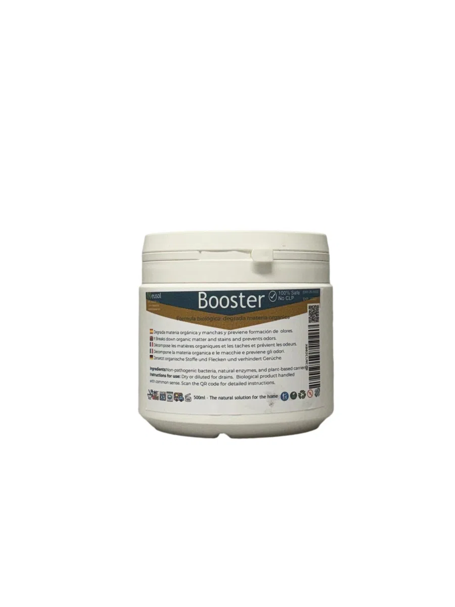 Booster traitement biologique canalisations odeurs bouchons 500 ml | Bactéries et enzymes actives Entretien des canalisations Aide à dégrader la matière organique Réduit les odeurs et bouchons