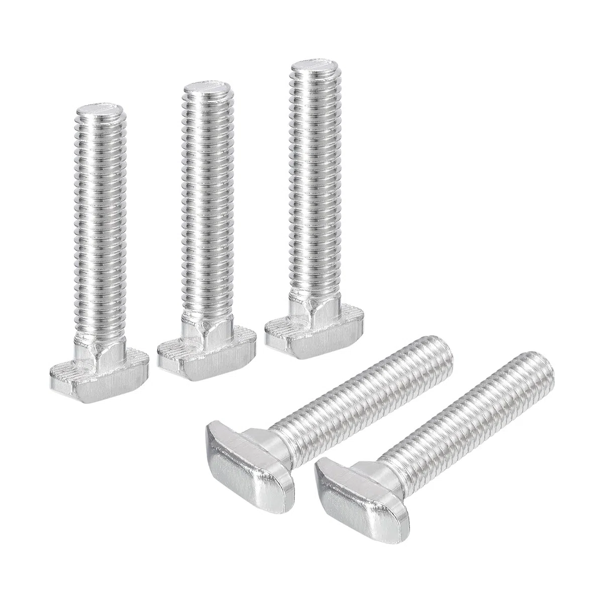 QUARKZMAN 30Pcs Boulons en T-Slot, M8 x 45mm Boulon à Tête de Marteau T Vis Goujon pour Profilé en Aluminium en T de la Série 4040, en Acier Inoxydable 304, Argent