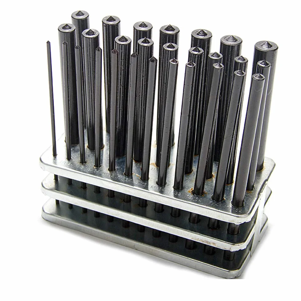Lot de 28 poinçons de transfert 3/32" - 1/2" - Kit de filetage pour machiniste