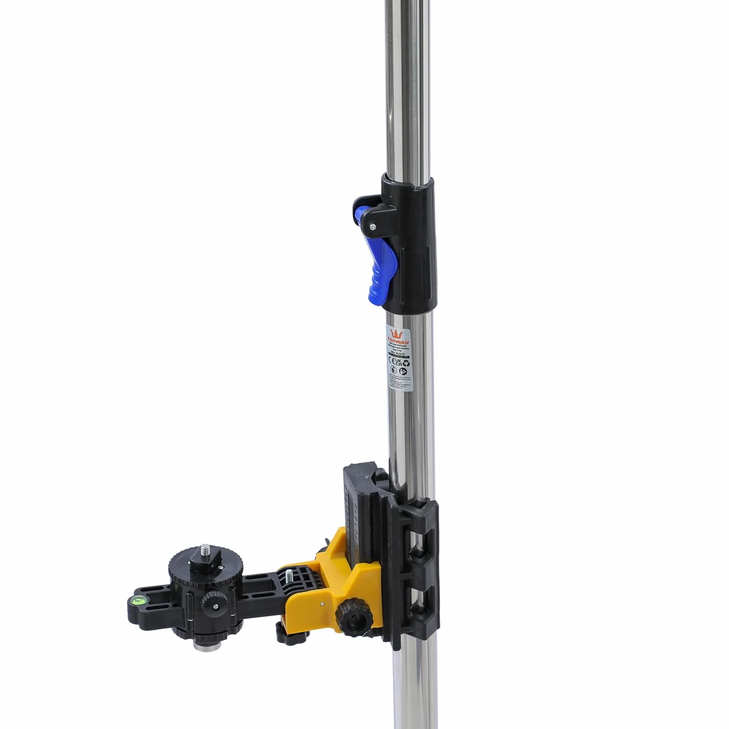 TOPWAY Niveau Laser avec Perche Télescopique 3.7M, Inox, Base Rapide, Réglable avec Sac 311579
