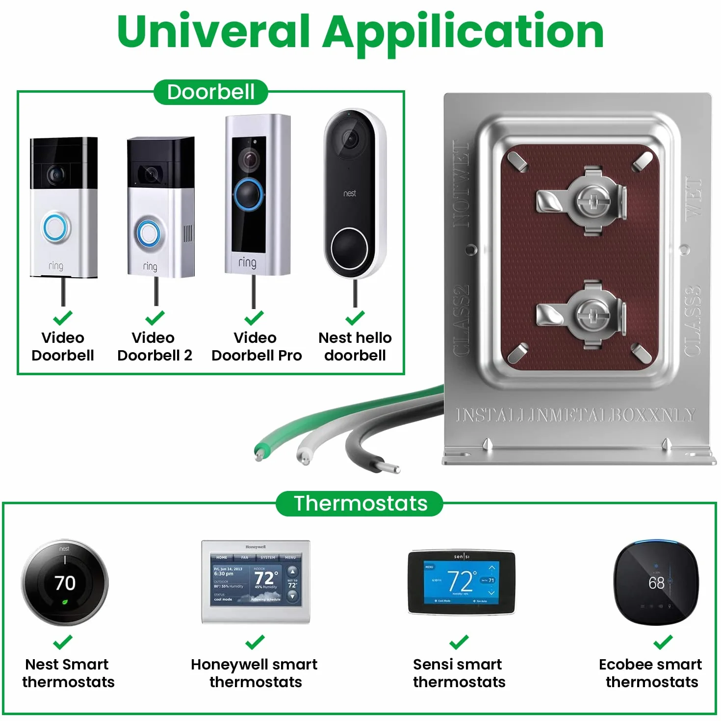 Auspow Transformateur de sonnette 24 V 40 VA pour sonnettes vidéo Ring - Alimentation câblée - Compatible avec les sonnettes vidéo Ring, Nest Hello, Wyze et Eufy