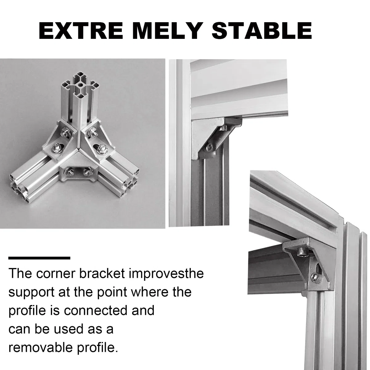JMIATRY Lot de 24 Profile Aluminium 30 x 30mm, Equerre de Fixation, Profilés en Aluminium pour Corniere Raccord en Support Joint à Angle Droit Connecteur d'angle