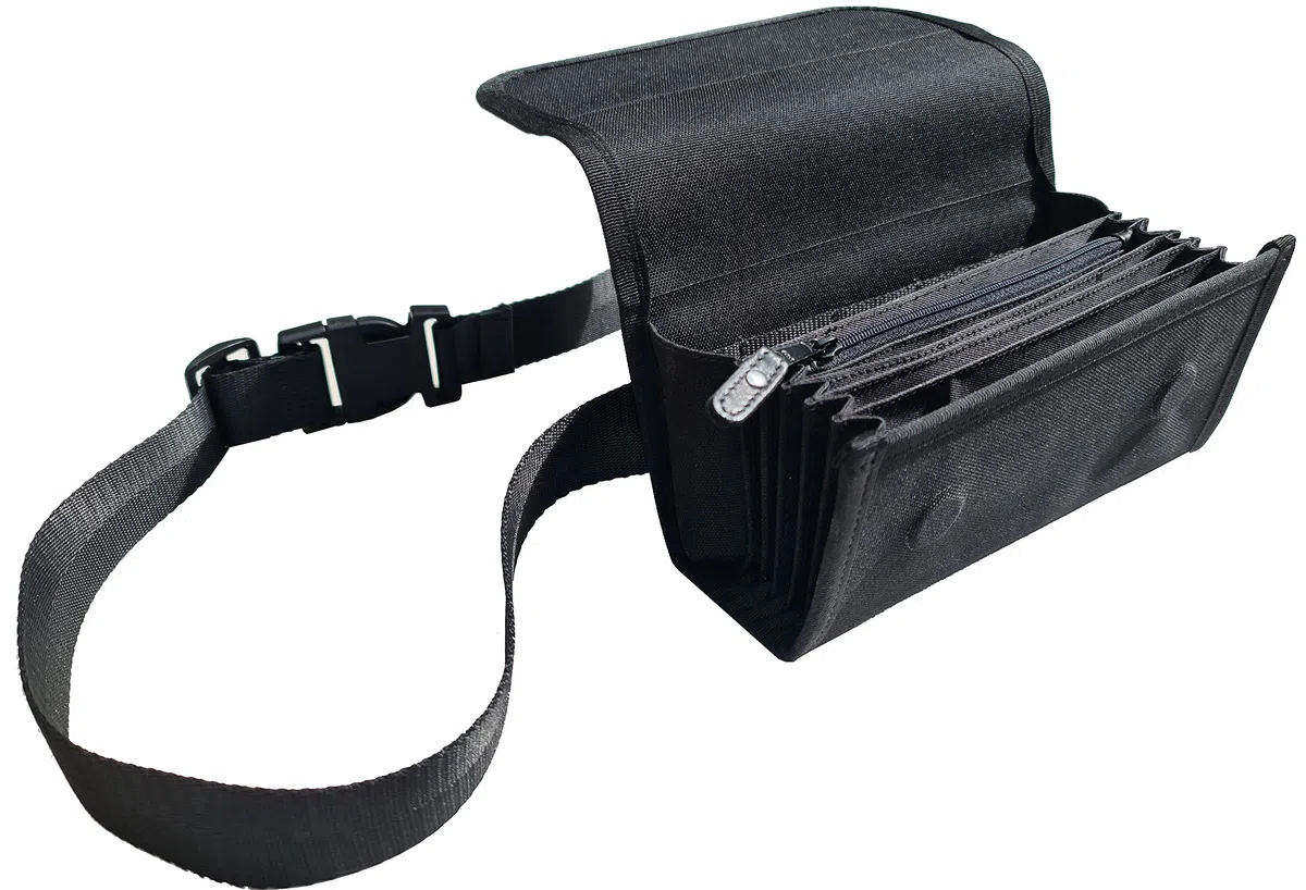 Nouveau Modèle, la Rolls des Sacoches Monnayeur en Toile Imperméable, 1 Compartiment Intérieur zippé, Entièrement doublée, Vendue sans Monnayeur, Fermeture Aimants, Serveur, Serveuse