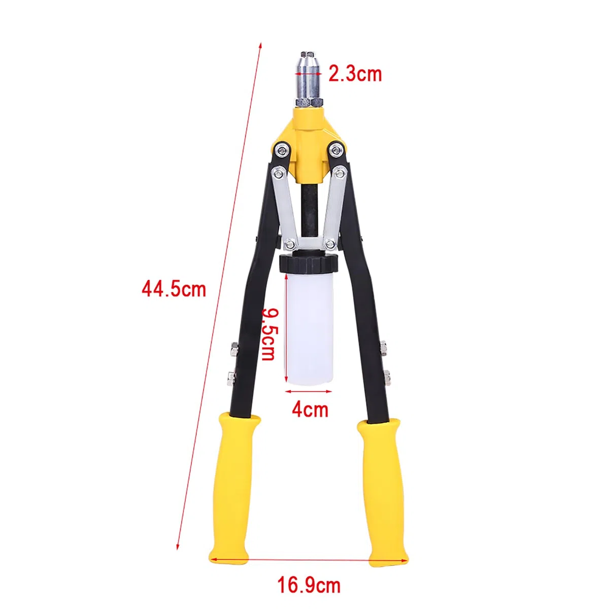 GOTOTOP Pinces a Rivets Pop, Pince a Riveter Professionnelle avec 6 Nez pour Rivets Aveugles 2.5mm, 3mm, 3.2mm, 4mm, 5mm, 6mm 44.5 x 16.9cm