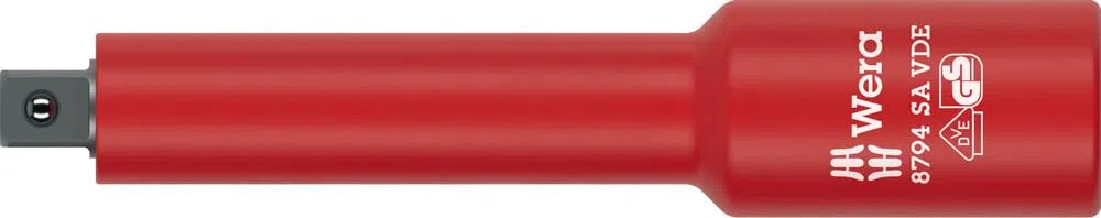Wera 05005950001 8794 SA Rallonge Zyklop VDE, isolée, courte, 1/4", 1/4" x 91 mm
