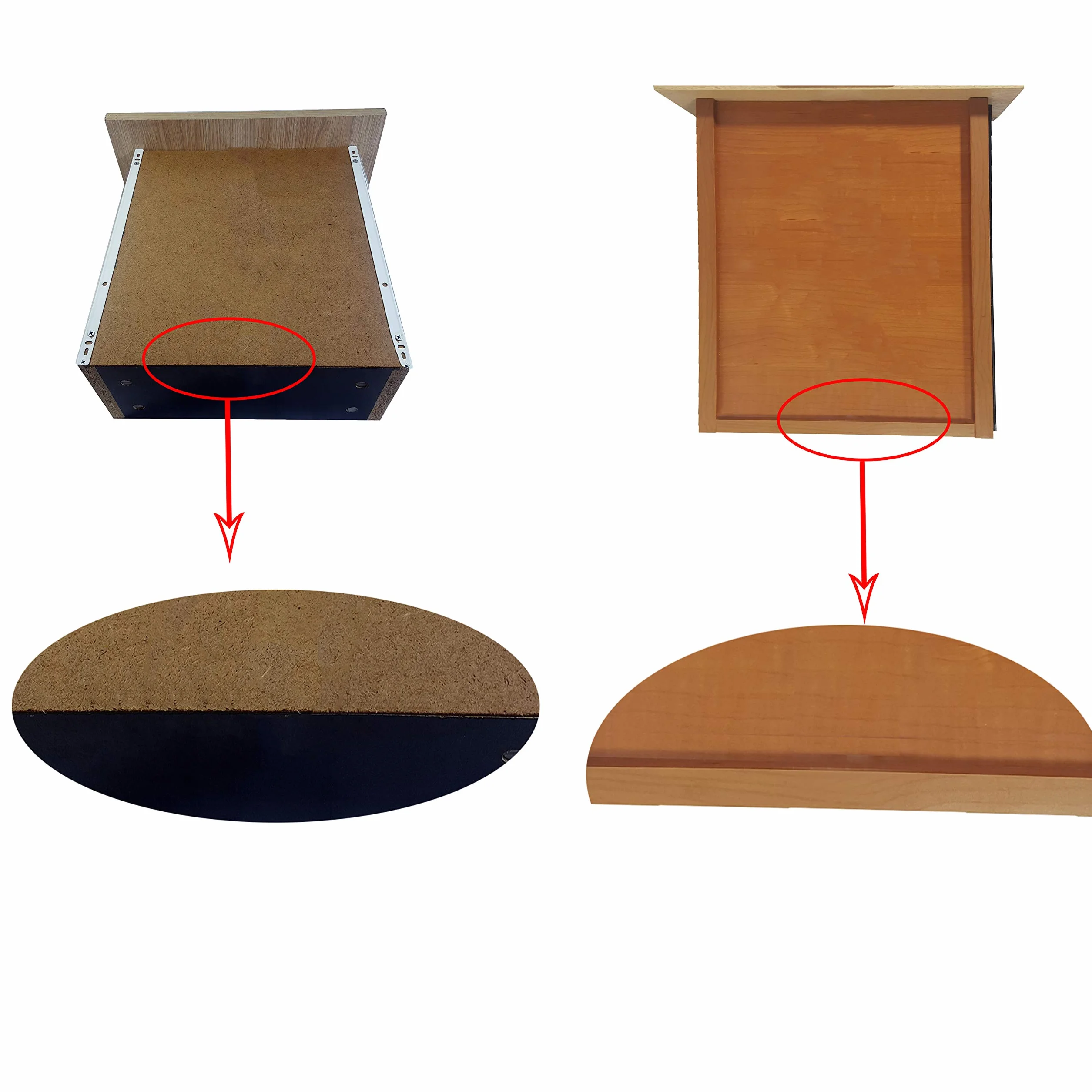 FRMSAET Kit de réparation de tiroir - Utilisé pour renforcer et réparer les tiroirs en bois/MDF/aggloméré Quincaillerie de renfort d'armoire Accessoires de meubles Supports. (Paquet de 4)