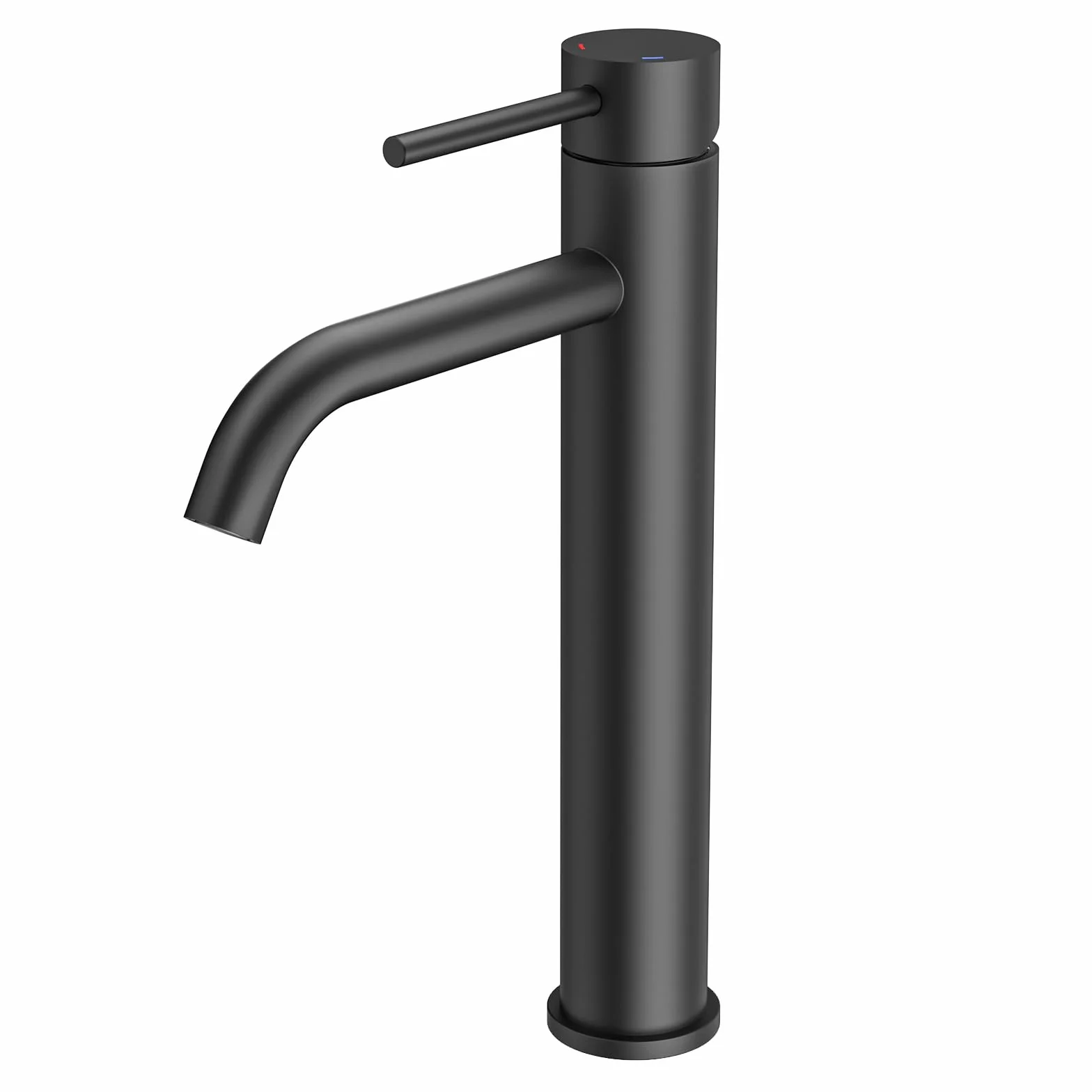 FORIOUS Robinet de Lavabo pour Salle de Bain, Mitigeur Haut en Noir avec Hauteur de Bec de 190 MM, Mitigeur à Levier Unique pour Lavabo dans la Salle de Bain, les Toilettes des Invités
