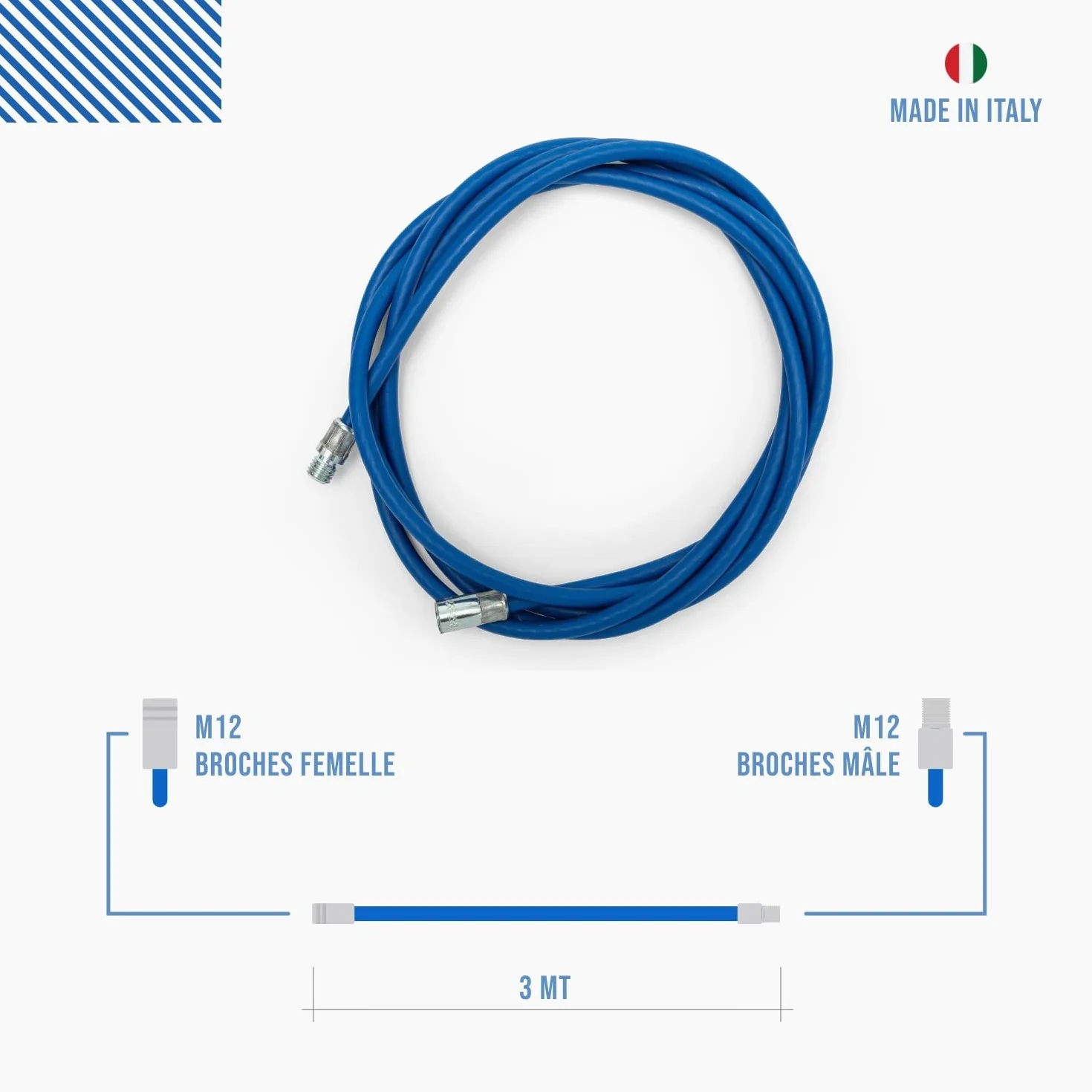BARETTO Flex Kit Ramonage Poêle à Granulés 3 mètres Ø 80-100 mm