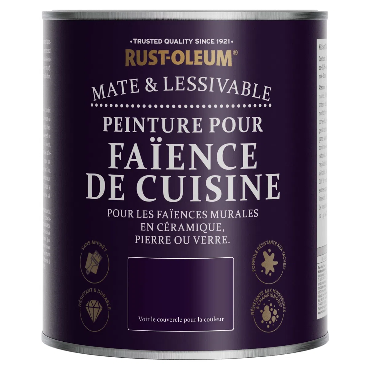 Rust-Oleum Peinture Jaune Résistante à l'eau pour Faïence de Cuisine, Finition Mate - Sorbet Citron 750ml