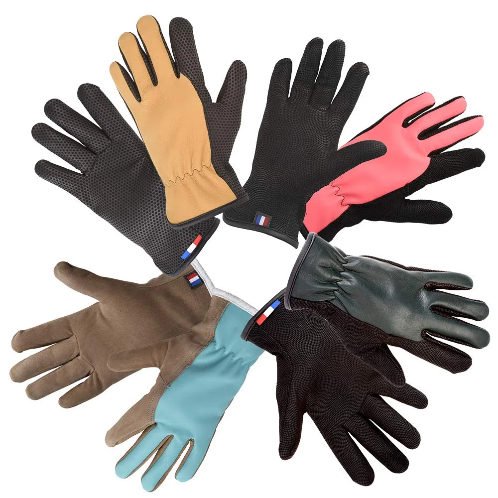 ROSTAING Gants de Jardinage 100% Cuir Éco-Conçus En France Couleur Aléatoire Frenchie Taille 07