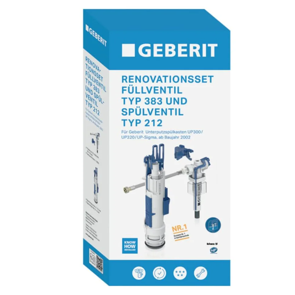 Geberit Type 212-383 Kit de Rénovation pour Réservoirs encastrés 300/320 / Sigma