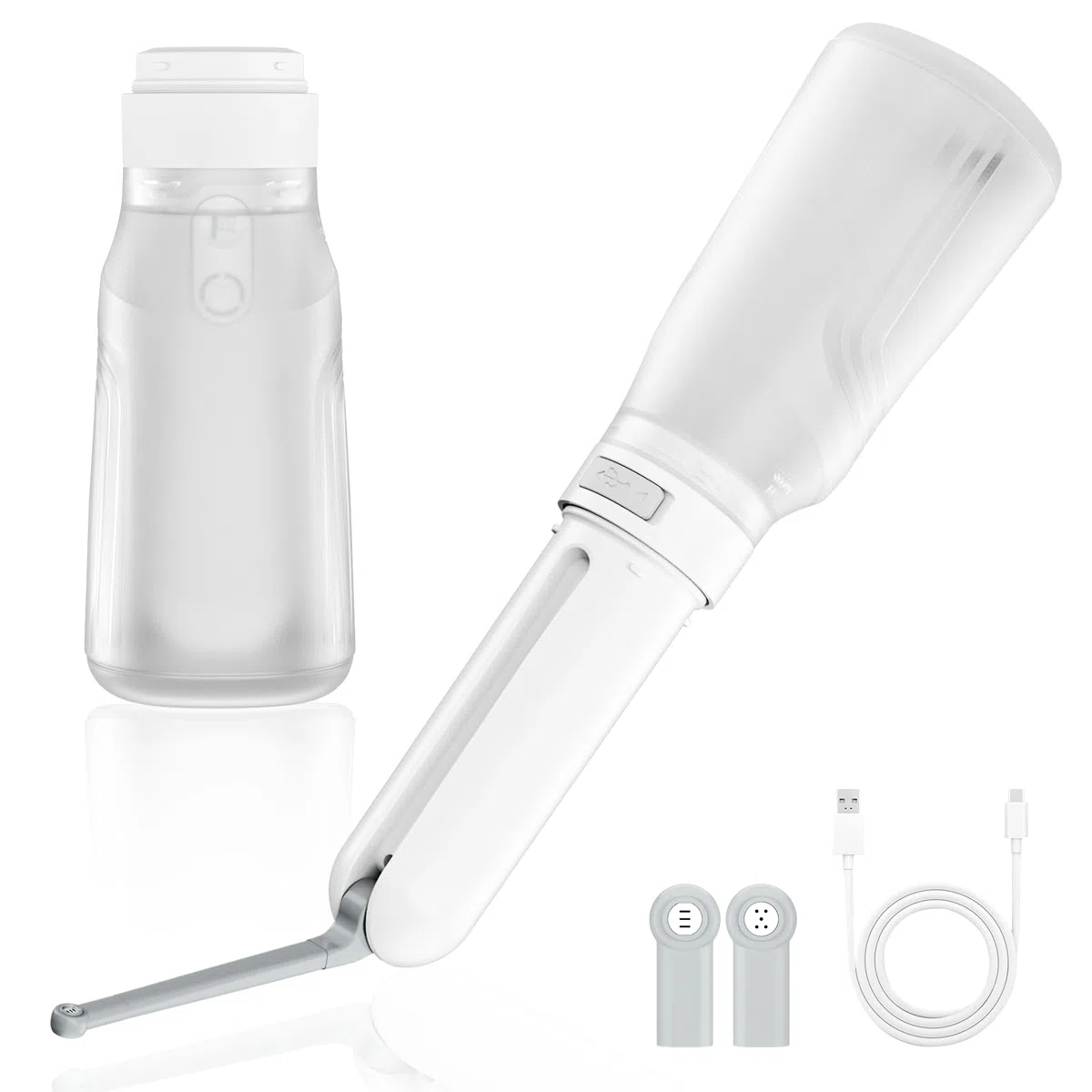 Bidet de voyage portable, 400 ml, étanche IPX7, douche 3 pressions, nettoyage extérieur, soins hémorroïdes, compagnon de camping (blanc)