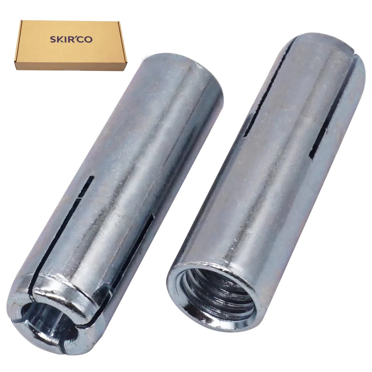 SKIR'CO Lot de 30 ancrages M12 x 50 mm, manchon de boulon d'expansion, chevilles murales, ancrage pour béton