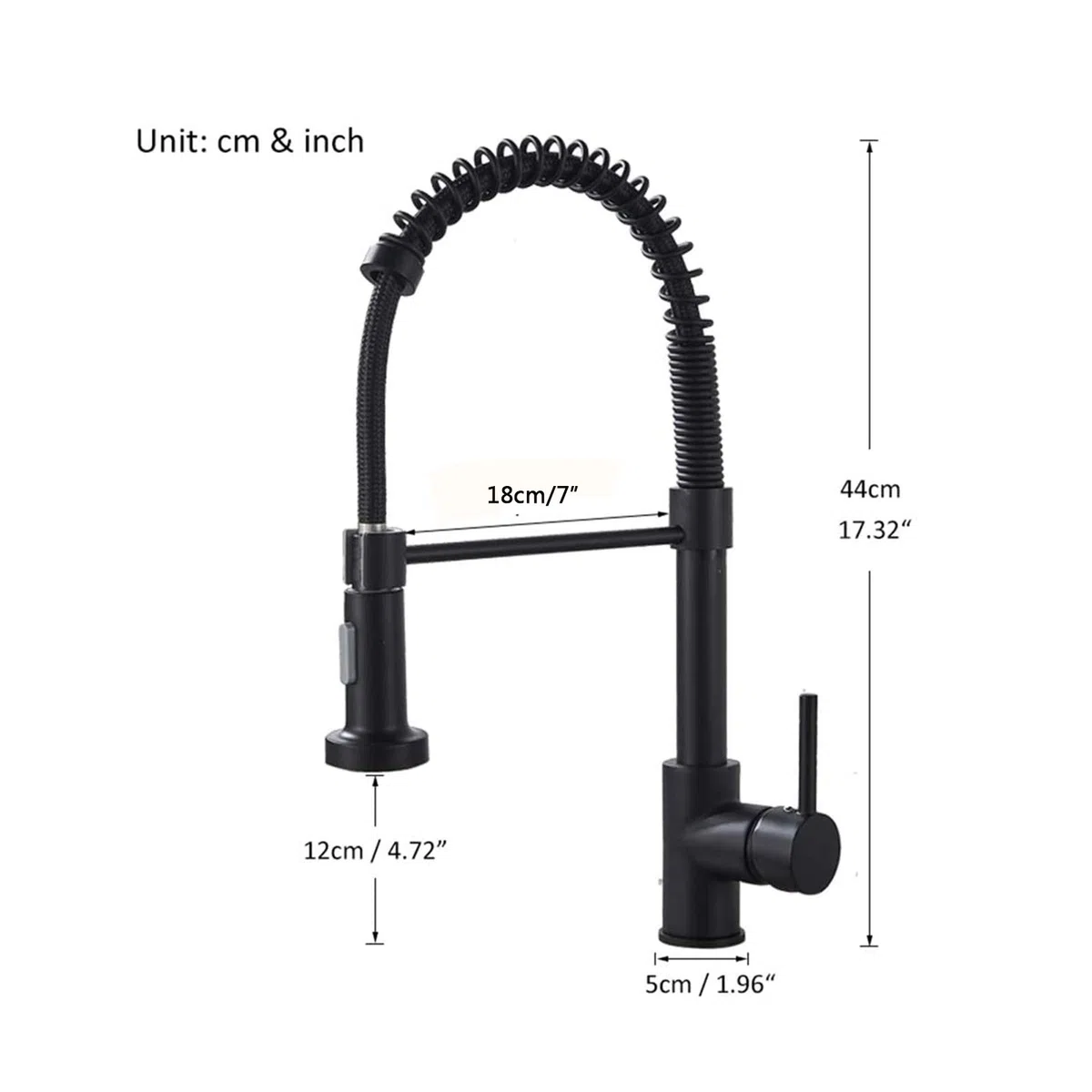 Robinet mitigeur d'évier de cuisine avec poignée unique en laiton massif noir robinet de cuisine monotrou Pulvérisateur pivotant Robinet mitigeur froid et chaud