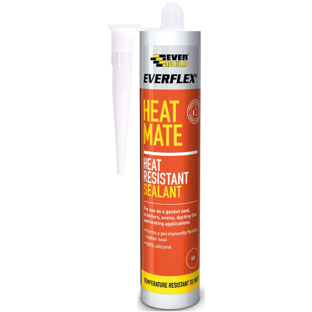 Everbuild Heatbk 310 ml en silicone chaleur Mate Mastic – Rouge