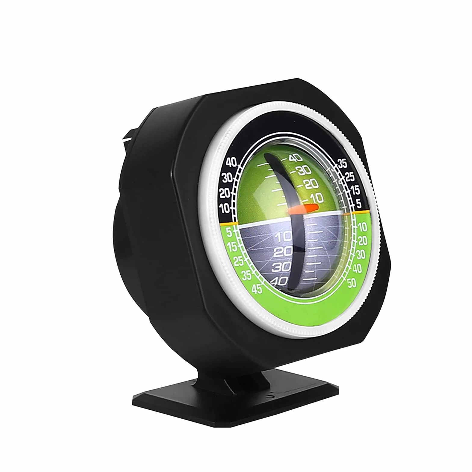 AUTO Inclinomètre d'angle d'équilibreur d'angle de voiture à LED lumineux extérieur Inclinomètre, inclinomètre d'angle d'inclinaison lumineux de 8 x 5,2 3,7 cm pour la conduite de nuitinclinometre ca