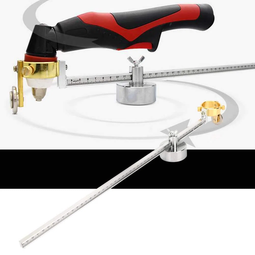 Roue de guidage circulaire pour torche plasma P80, boussole de coupe réglable diamètre 10-100cm, guide à rouleau magnétique avec règle, accessoire de coupe industrielle