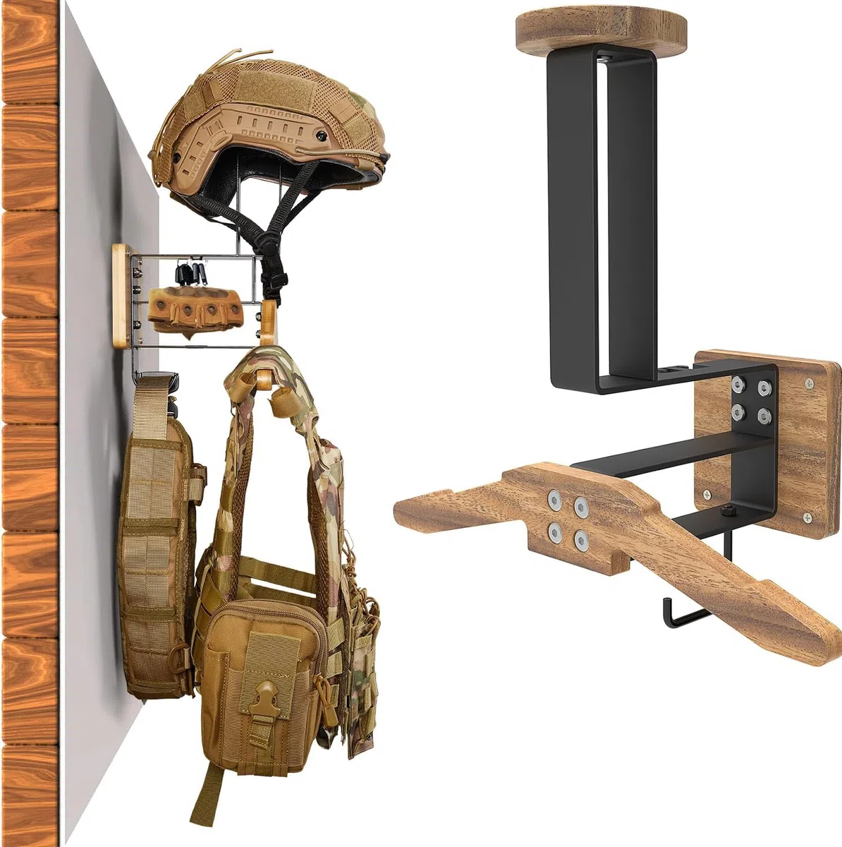 Support mural pour équipement tactique, support pour casque de moto, support de veste, porte-plaque, présentoir et organisateur pour la police, le football et le cyclisme