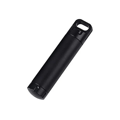Capsule de survie étanche en aluminium - Lot de 4 - Noir - Camping, Alpinisme, Chasse