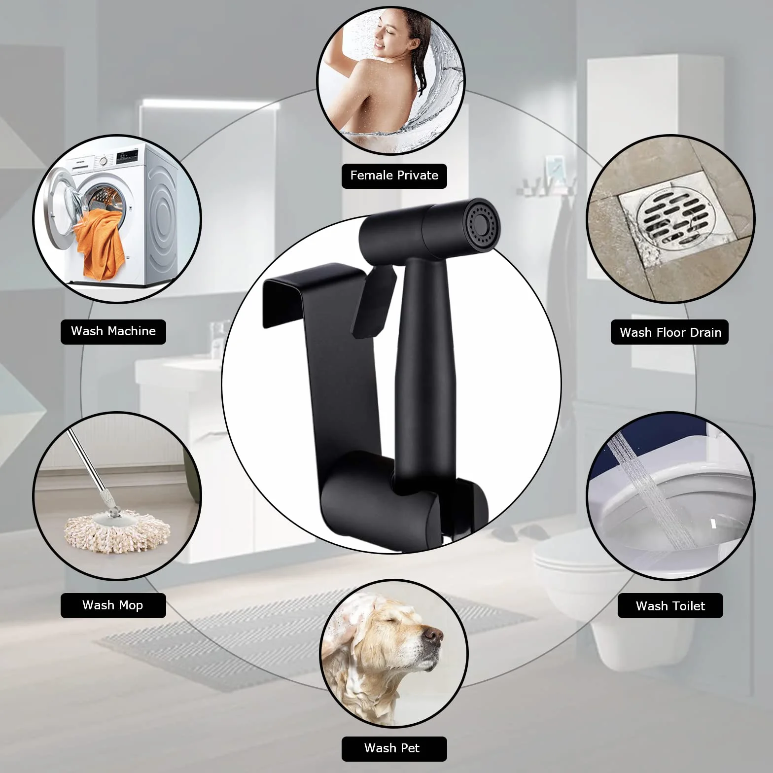 [LOSCHEN] Kit de Spray fresques pour toilettes, purificateur à main, fixe WC en acide noxydable pour animaux de compagnie, salle de bain, personnel de santé nelle/salle de bain