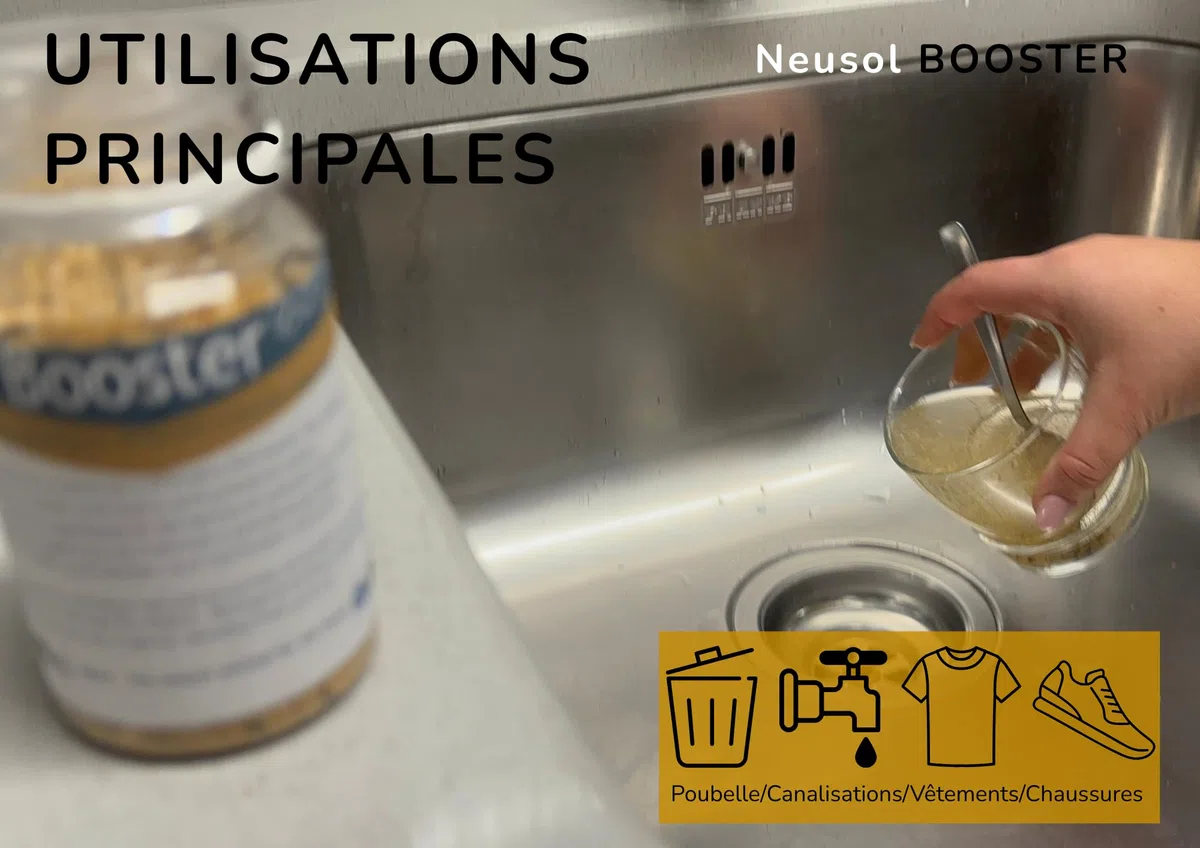 Booster traitement biologique canalisations odeurs bouchons 500 ml | Bactéries et enzymes actives Entretien des canalisations Aide à dégrader la matière organique Réduit les odeurs et bouchons