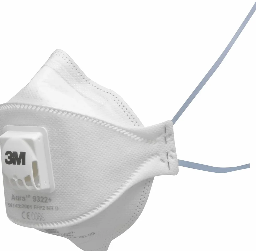 3M™ Aura™ Masque antipoussière, FFP2, avec valve, série 9322+, 10 masques par paquet