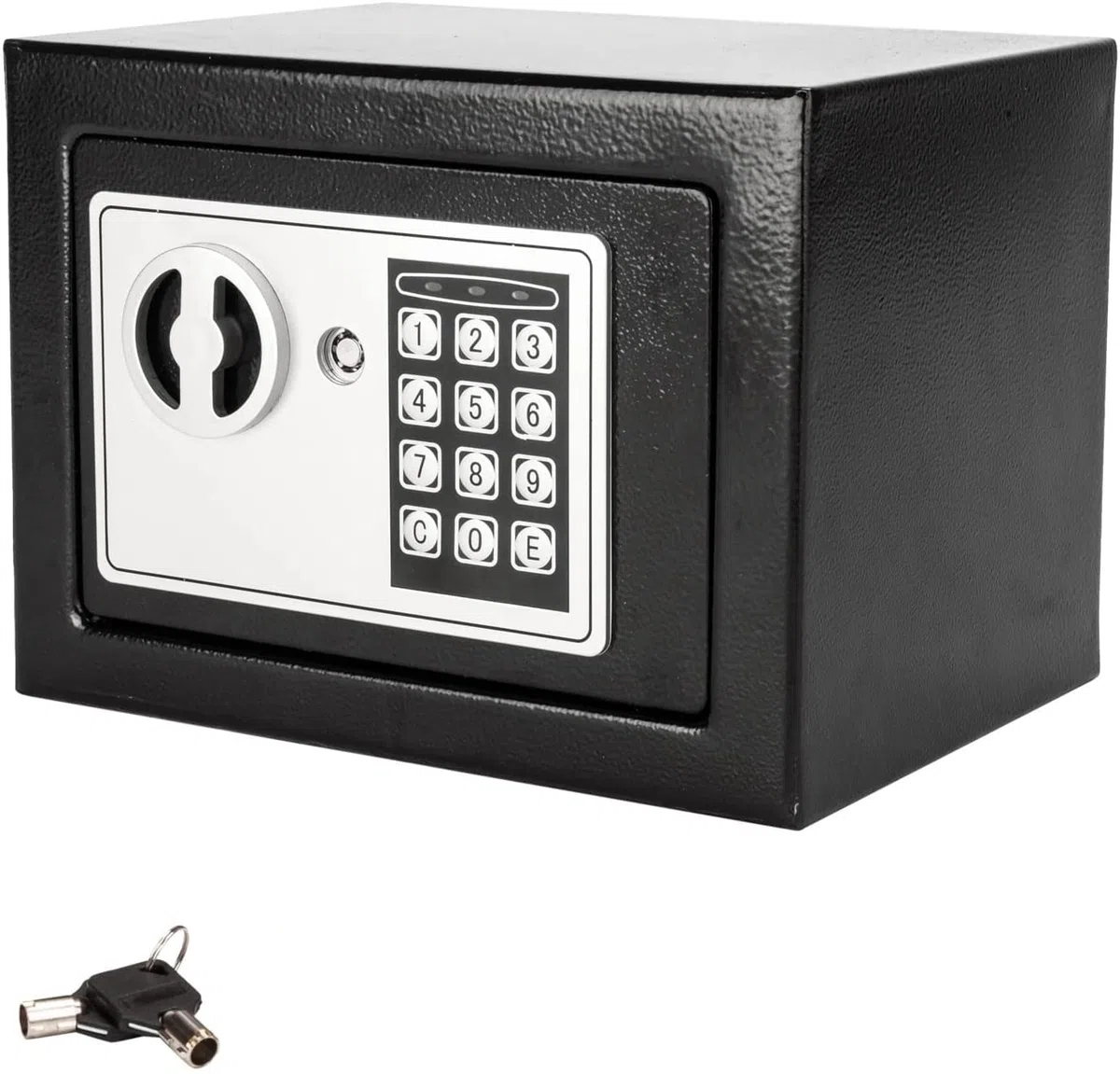 Alightup Coffre Fort Coffre-Fort électronique de Luxe à Verrouillage | numérique Home Office Hotel Business Jewelry Gun Cash Use Storage Money Gris avec Code/2 Clés - 4,8L (23 x 17 x 17 cm)