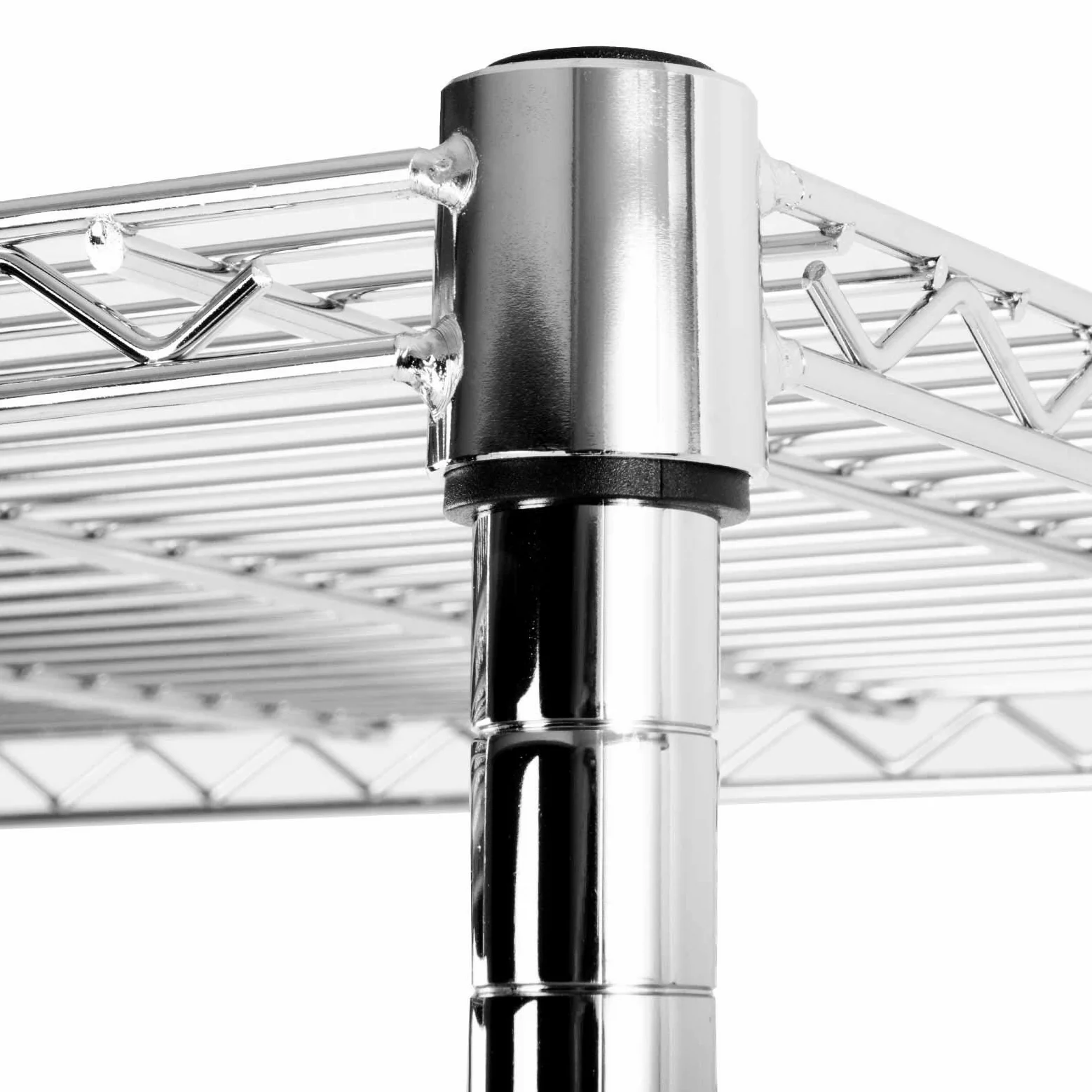 Floordirekt | Everest | Étagère de Rangement multifonctionnelle | Idéale pour la Cuisine, la Salle de Bains | Capacité de Charge : 70 kg par étagère | Chrome, 60 x 35 x 90 cm | 3 étagères
