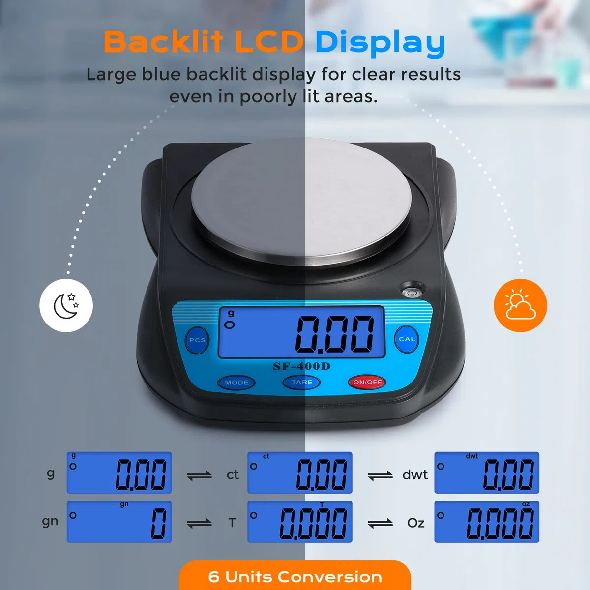 Bonvoisin Balance de Laboratoire Numérique 600g x 0.01g Balance Électronique de Précision Affichage LCD Balance de Bijoux Scientifique 0.01g