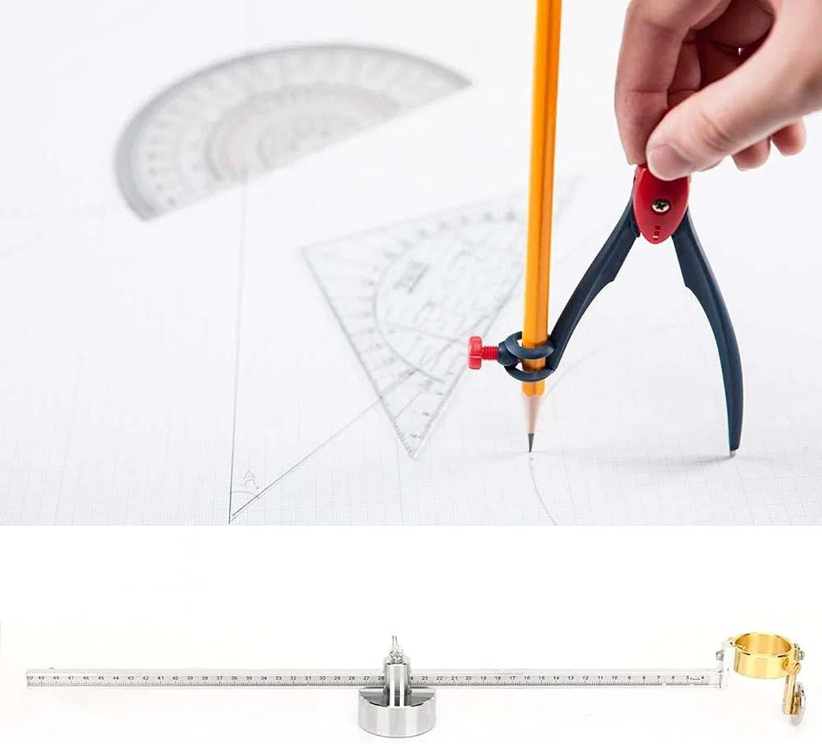 Roue de guidage circulaire pour torche plasma P80, boussole de coupe réglable diamètre 10-100cm, guide à rouleau magnétique avec règle, accessoire de coupe industrielle
