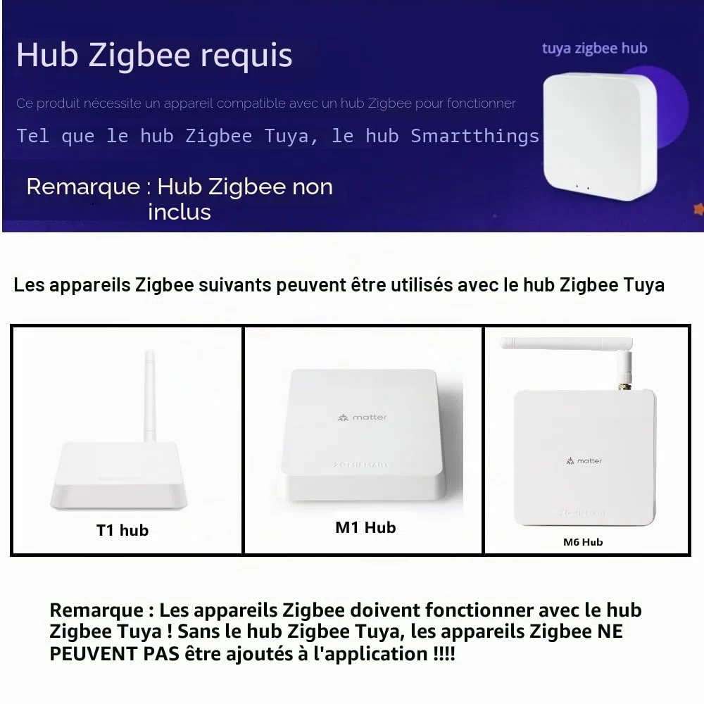 Tuya Zigbee Smart Vanne à ultrasons Contrôlée Jauge D'eau Contrôlée, Affichage de la Date LCD/Seuil Alarmes, Mesure de la quantité d'eau, Consommation d'énergie de Quantité d'eau IP68, besoin de Hub